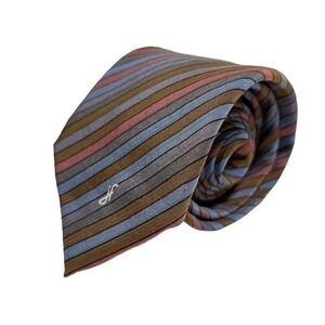 Jacques Fath Paris Vintage Striped Silk Tie - Made in Italy